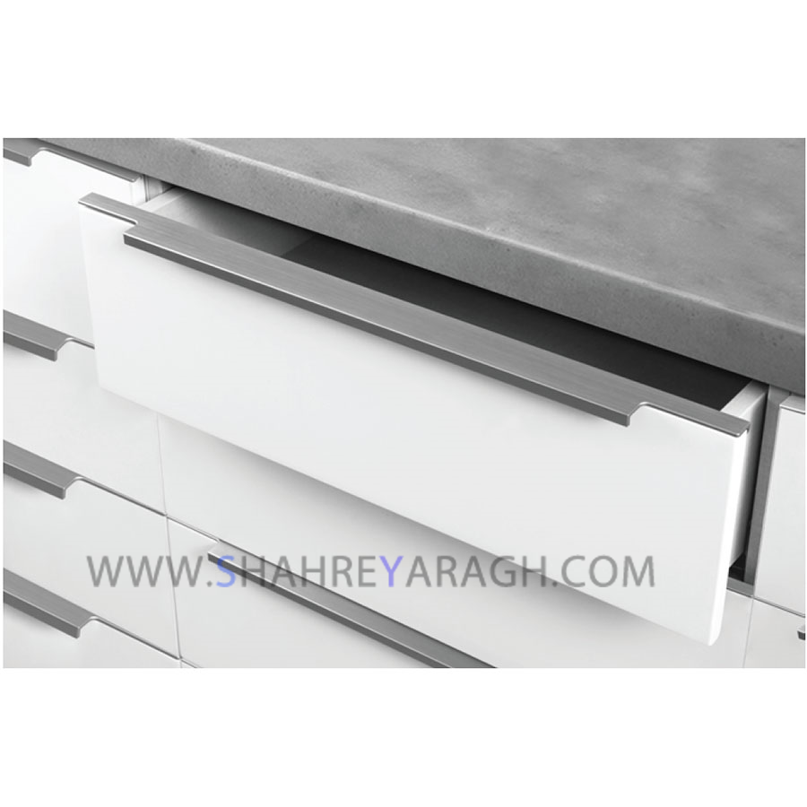 دستگیره کابینت تاپ ساید پرشیانا نقره ایی سایز 15 ملونی .