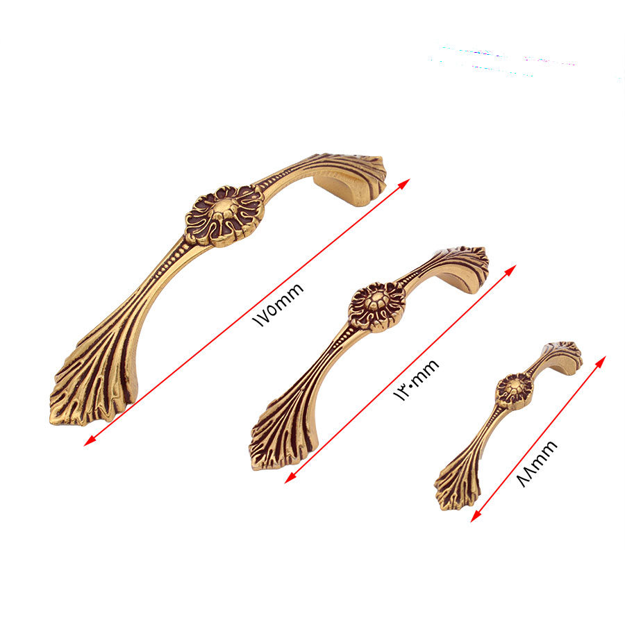 دستگیره کابینت پتینه طلایی 276 سایز 64 ملونی