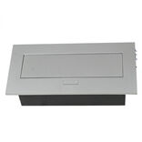 پریز توکار مستطیل اداری دکمه تاچ سیلور 10024