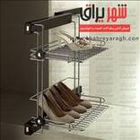 جا کفشی دیواری راست دوطبقه داخل کمد ABS مشکی