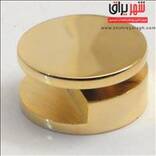 بست آینه فلزی گرد طلایی