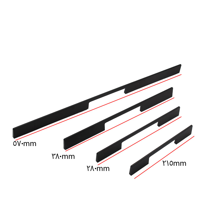 دستگیره کابینت 190 سایز 224 مشکی