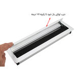جاکابلی مستطیل آلومینیوم درب آرامبند و گردگیر مشکی ( 300*96 ) ملونی6020