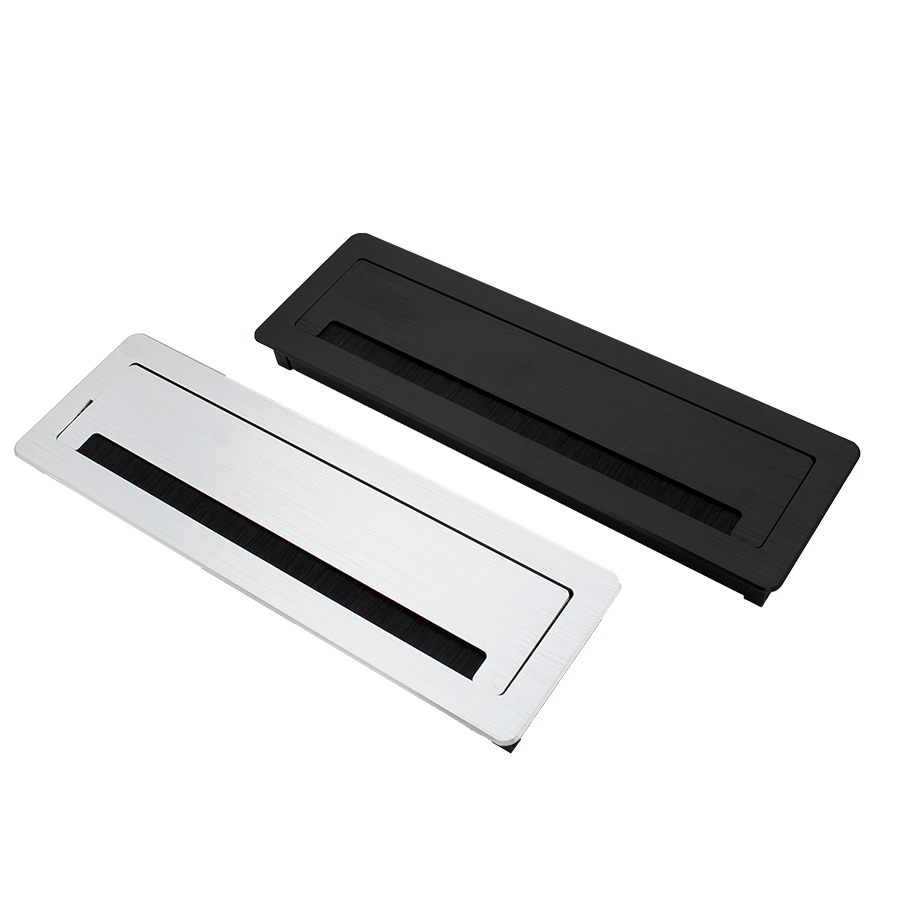 جاکابلی مستطیل آلومینیوم درب آرامبند و گردگیر مشکی ( 300*96 ) ملونی6020