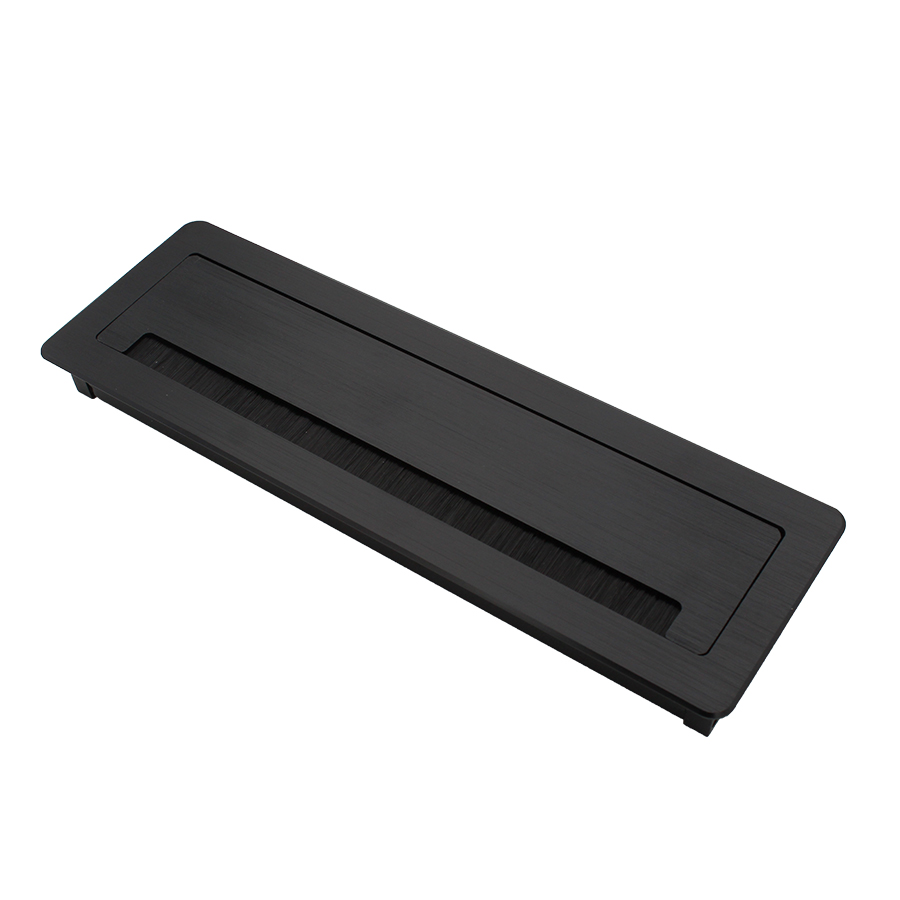 جاکابلی مستطیل آلومینیوم درب آرامبند و گردگیر مشکی ( 300*96 ) ملونی6020
