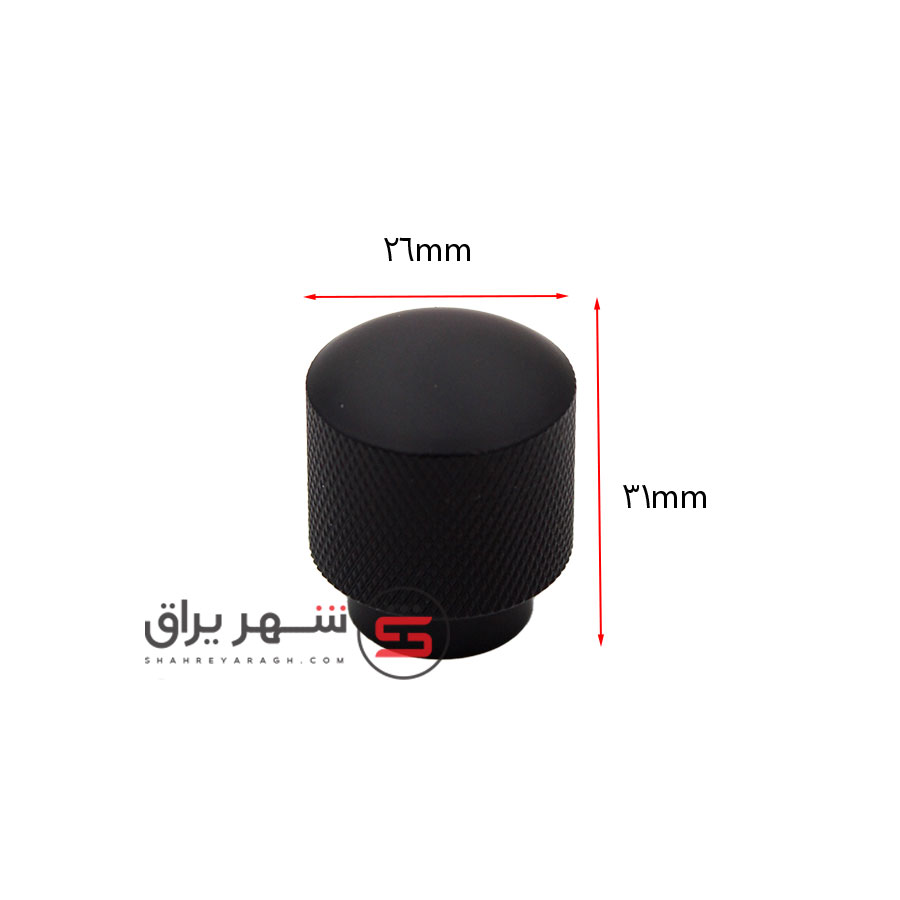 دستگیره کابینت تک پیچ مشکی 336 ملونی