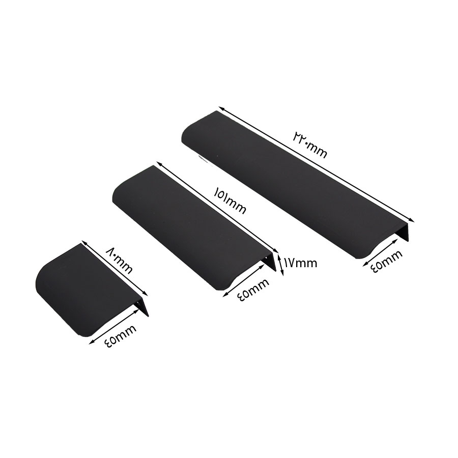 دستگیره کابینت تاپ ساید 396 سایز 64 مشکی مات ملونی
