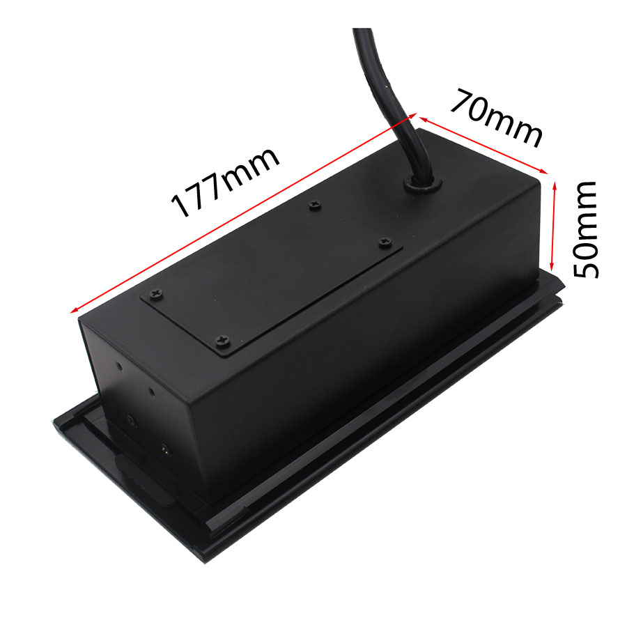 پریز توکار USB کشویی یکطرفه مشکی خشدار ملونی 10076