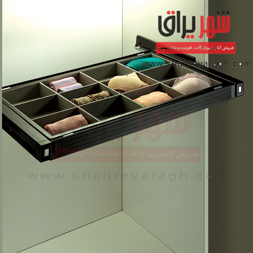 سینی مشبک ریلی جای کمربند وکراوات وزیورآلات ABS 90 مشکی