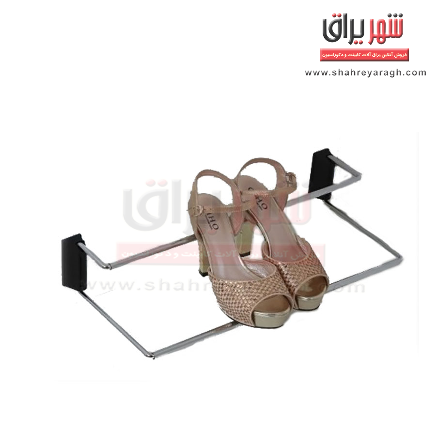 رگال جا کفشی متصل به بدنه استیل کروم