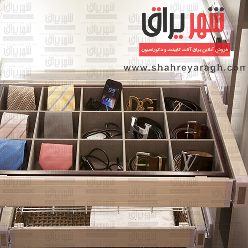 سینی مشبک ریلی جای کمربند وکراوات و زیورآلات ABS 60 سفید