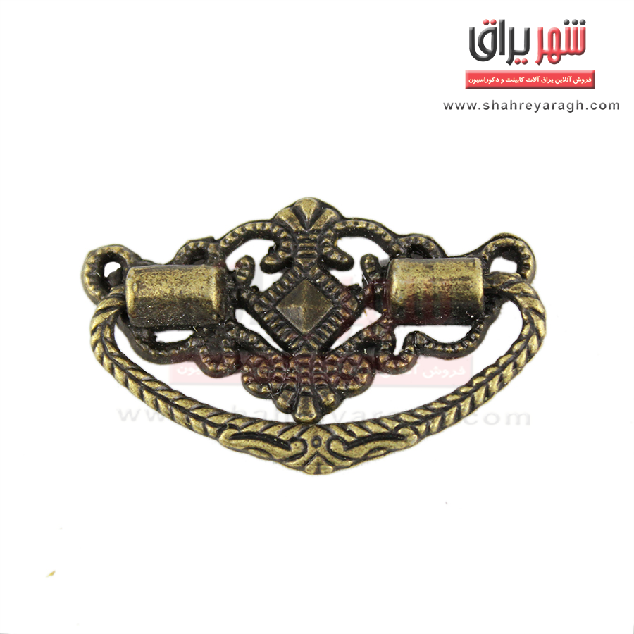 دستگیره آنتیک لوزی کوچک زیتونی