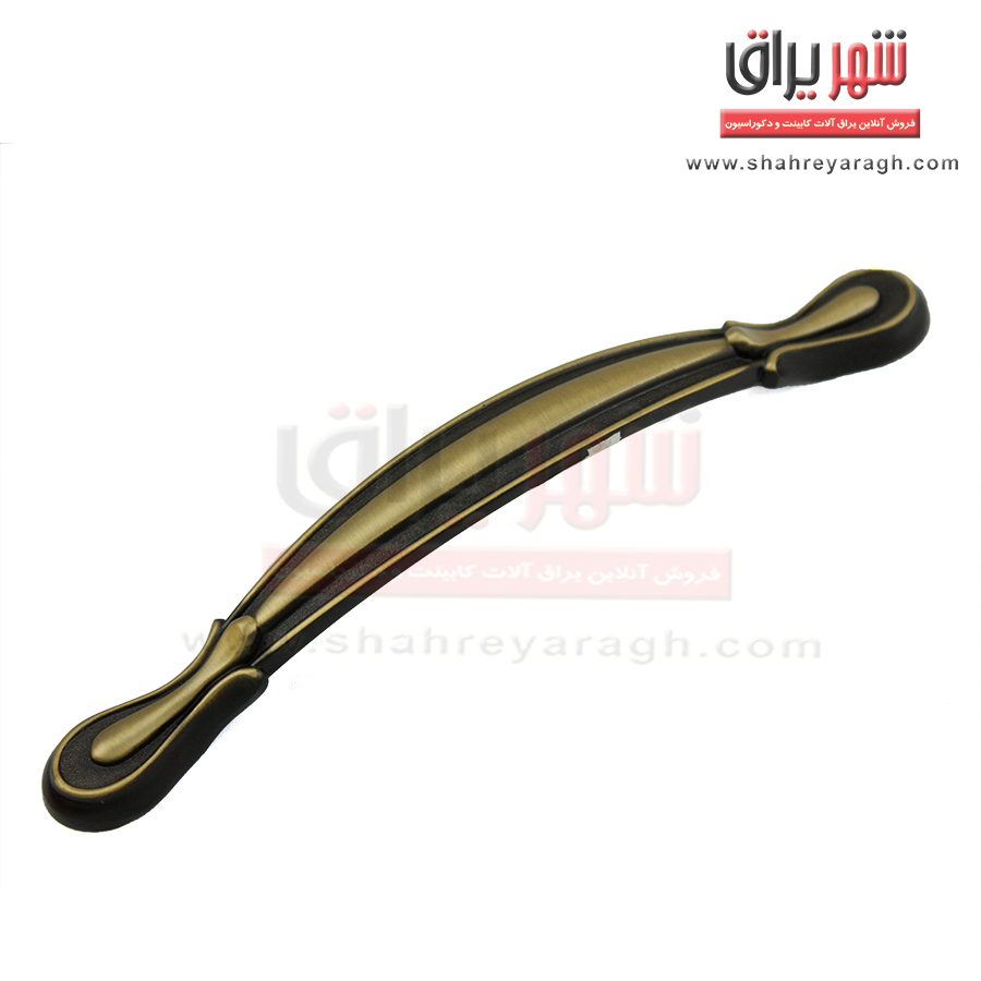 دستگیره کابینت ال 203 سایز 128 زیتونی / مشکی