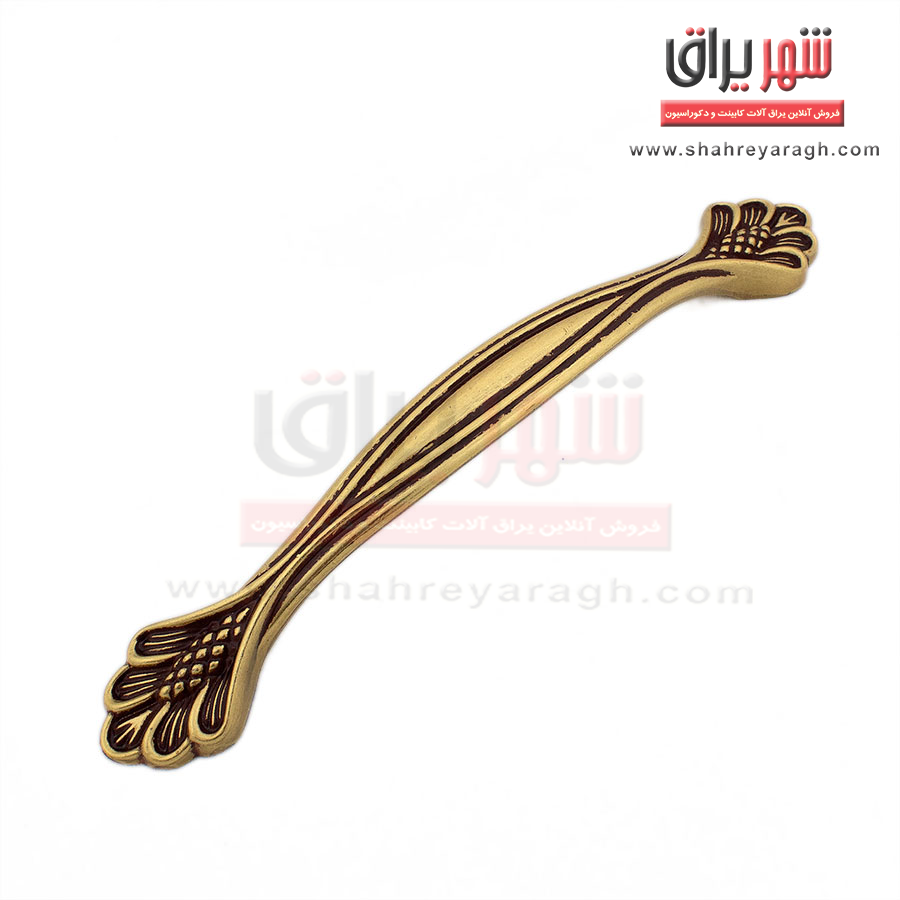 دستگیره کابینت پتینه طلایی 308 سایز 96 ملونی