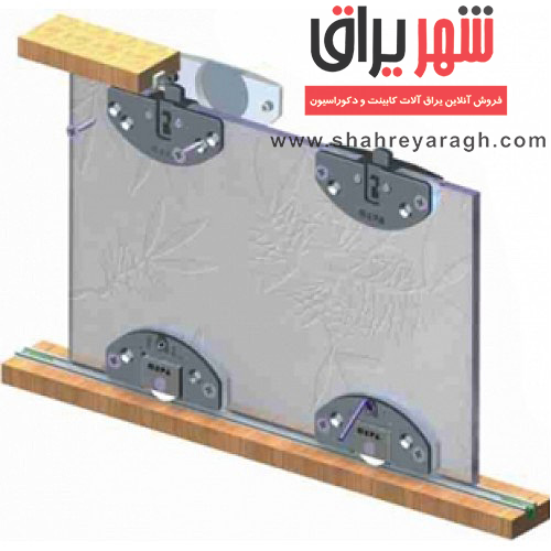 قرقره شیشه توکار صامت ( دو درب)