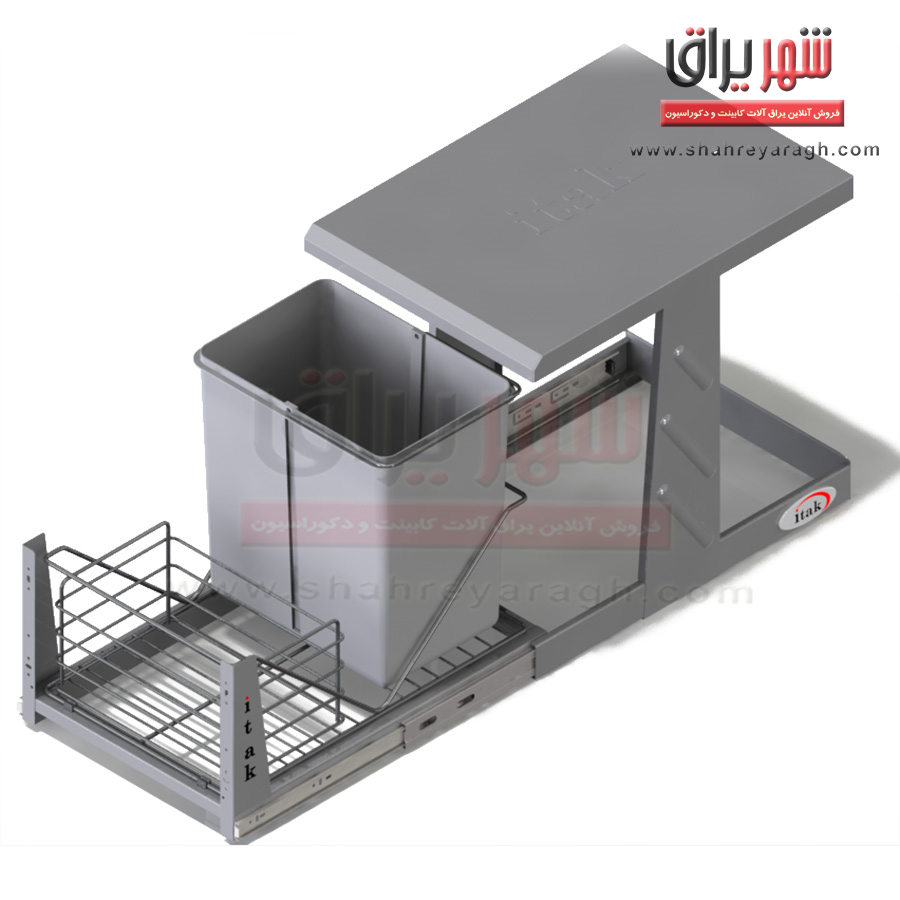 سطل زباله تک قلو با مواد شوینده ای تک