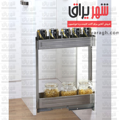 سوپر جای بطری ریل از کف استیل عرض 30
