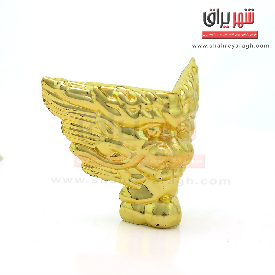 پایه آنتیک پلاستیکی شیر بزرگ طلایی
