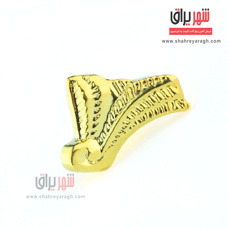 پایه آنتیک سربی عاجدار طلایی
