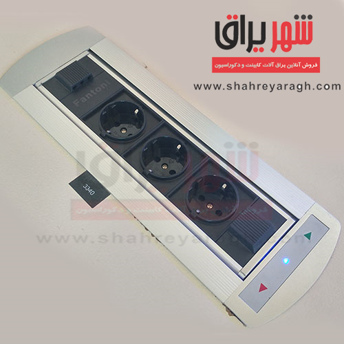 پریز توکار مستطیل سیلور دکمه تاچ الکترونیکی