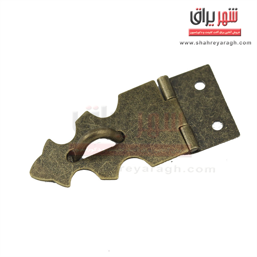 چفت آنتیک باریک قفل خور زیتونی