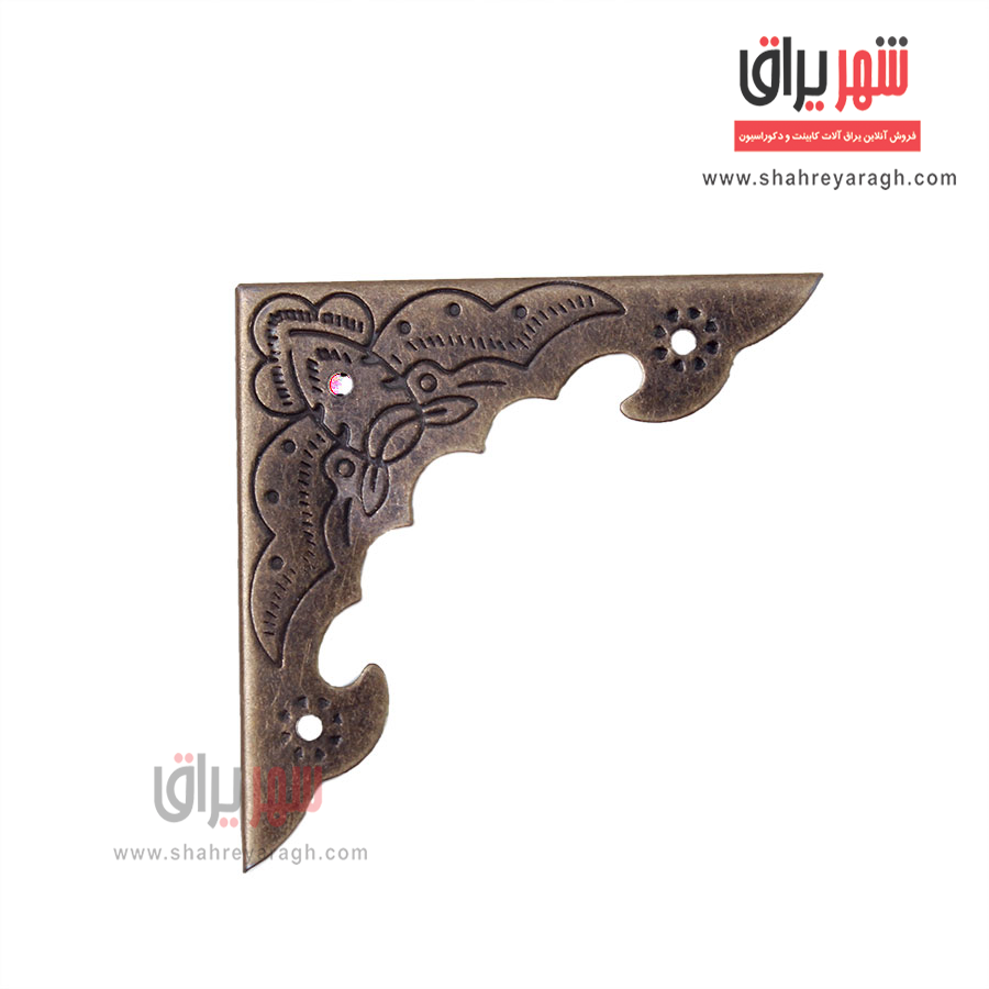 گوشه آنتیک لبه دار زیتونی